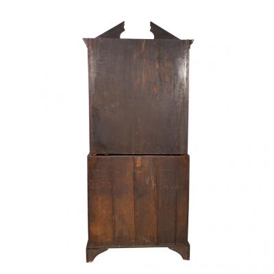 George III Mahogany Bureau Bookcase