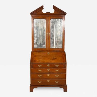 George III Mahogany Bureau Bookcase