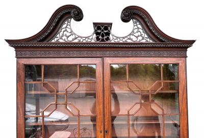 George III Mahogany Bureau Bookcase