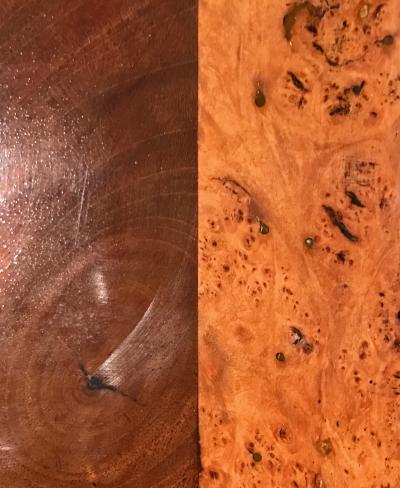 George III Mahogany Burr Yew Wood Bureau