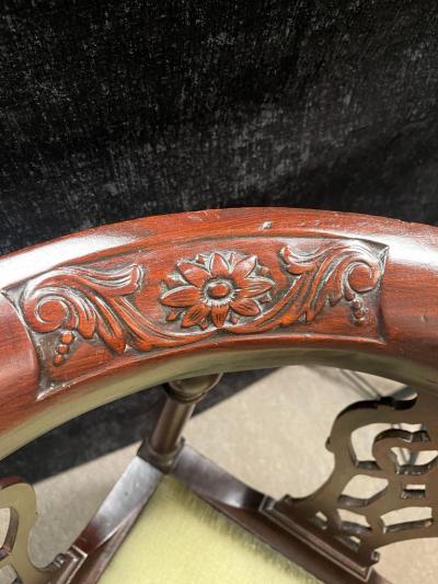 George III Mahogany Corner Armchair