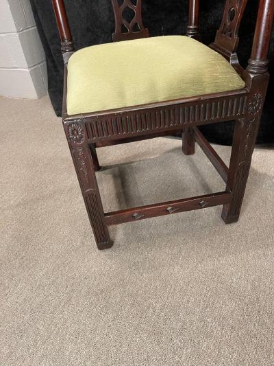 George III Mahogany Corner Armchair