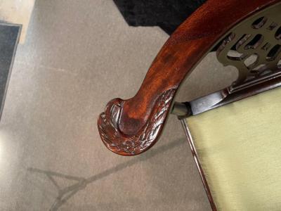 George III Mahogany Corner Armchair