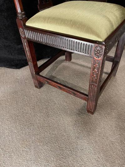 George III Mahogany Corner Armchair