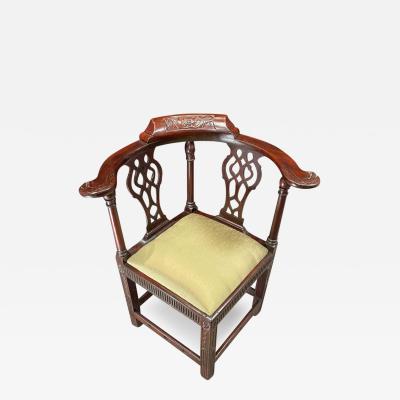 George III Mahogany Corner Armchair