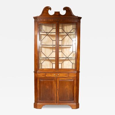 George III Mahogany Corner Cabinet