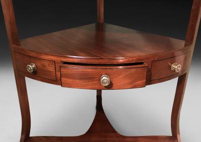George III Mahogany Corner Washstand