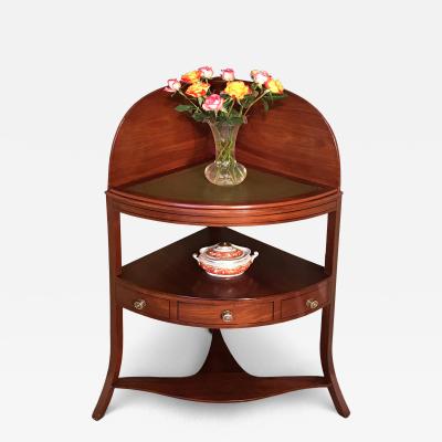 George III Mahogany Corner Washstand