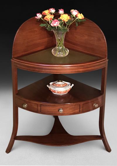 George III Mahogany Corner Washstand