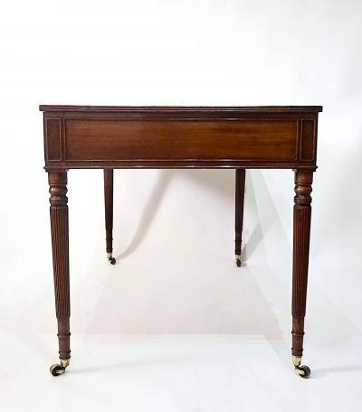 George III Mahogany Double sided Leather Top Library Writing Table circa 1795
