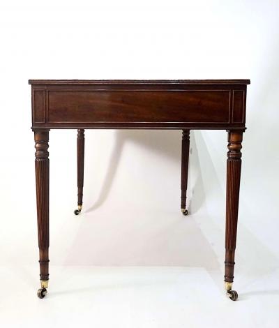 George III Mahogany Double sided Leather Top Library Writing Table circa 1795