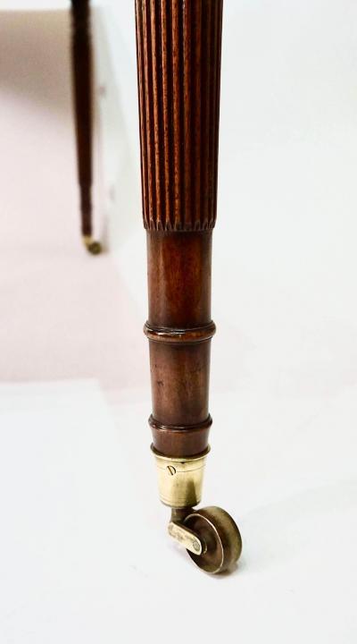 George III Mahogany Double sided Leather Top Library Writing Table circa 1795