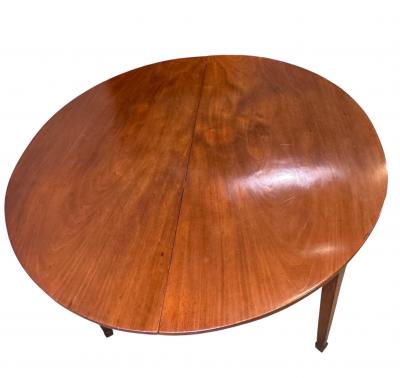 George III Mahogany Drop Leaf Demi Lune Gate Leg Table