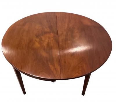 George III Mahogany Drop Leaf Demi Lune Gate Leg Table