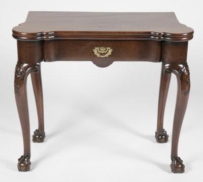 George III Mahogany Games Table