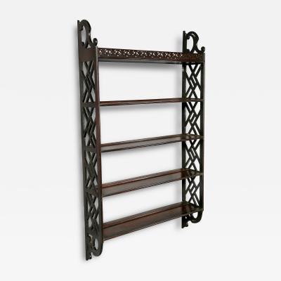 George III Mahogany Hanging Shelf