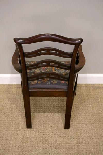 George III Mahogany Ladder Back Childs Armchair