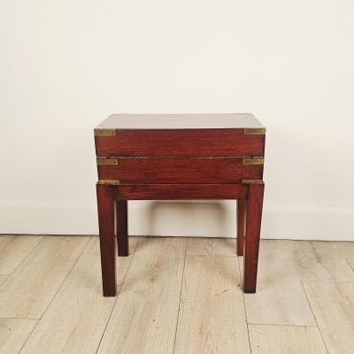 George III Mahogany Lap Desk on Later Stand England circa 1800