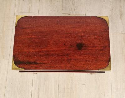 George III Mahogany Lap Desk on Later Stand England circa 1800