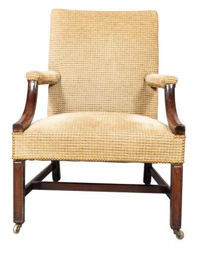 George III Mahogany Library Armchair