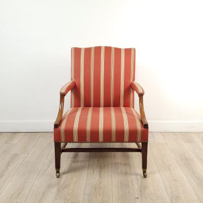 George III Mahogany Library Chair England circa 1800