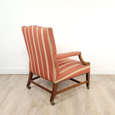 George III Mahogany Library Chair England circa 1800