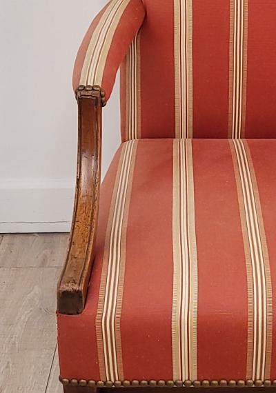 George III Mahogany Library Chair England circa 1800