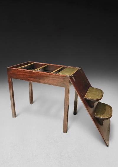 George III Mahogany Metamorphic Library Steps Table