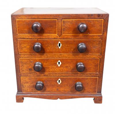 George III Mahogany Miniature Chest