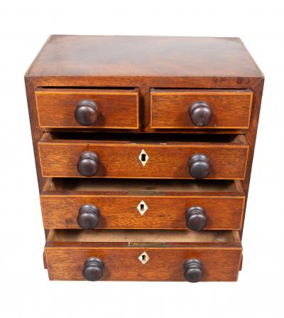 George III Mahogany Miniature Chest