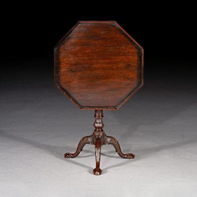 George III Mahogany Octagonal Tripod Table