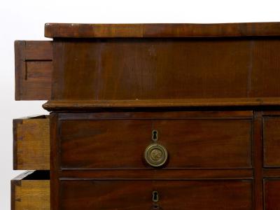 George III Mahogany Partner s Antique Pedestal Writing Table Desk England