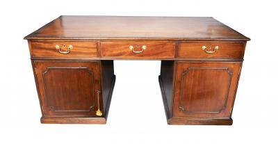 George III Mahogany Partners Desk