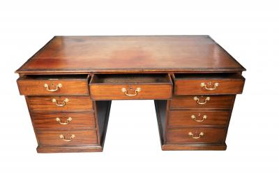 George III Mahogany Partners Desk