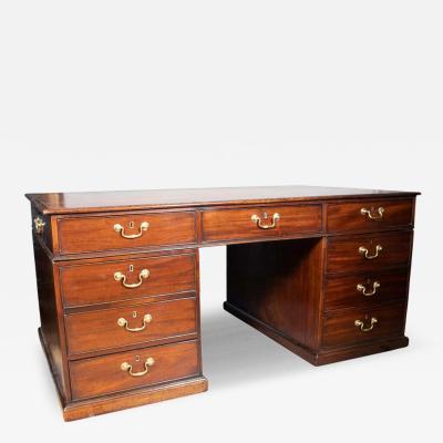 George III Mahogany Partners Desk