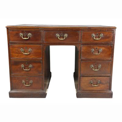 George III Mahogany Pedestal Desk