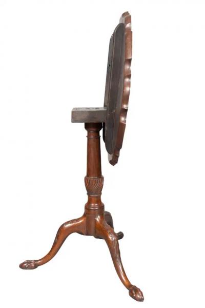 George III Mahogany Piecrust Tilt Top Table