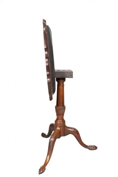 George III Mahogany Piecrust Tilt Top Table