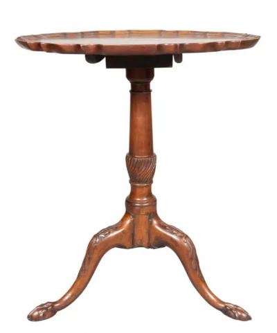 George III Mahogany Piecrust Tilt Top Table
