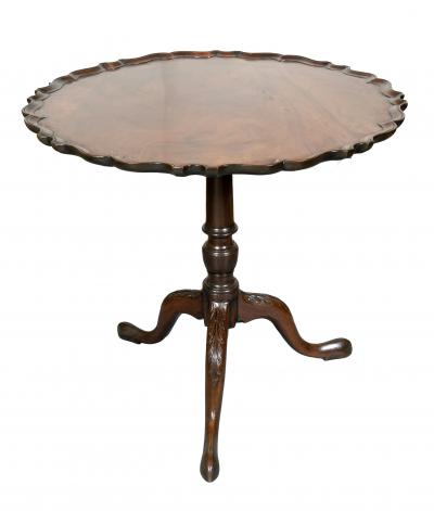 George III Mahogany Piecrust Tilt Top Table