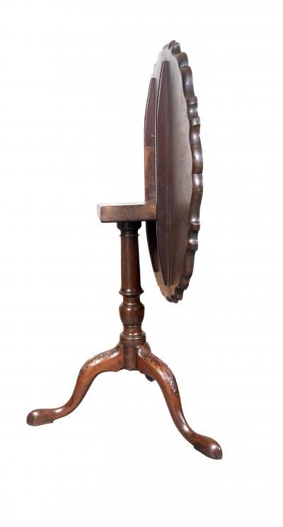 George III Mahogany Piecrust Tilt Top Table