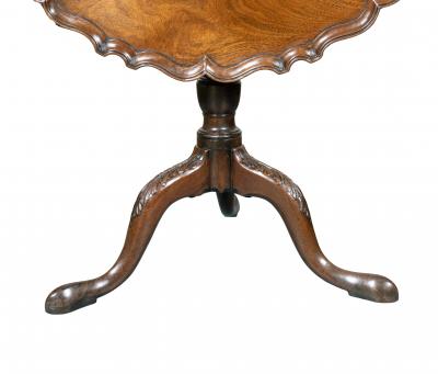 George III Mahogany Piecrust Tilt Top Table