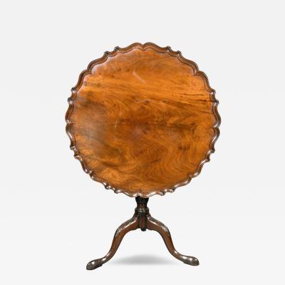 George III Mahogany Piecrust Tilt Top Table