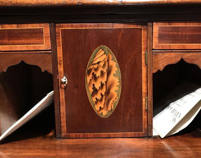 George III Mahogany Secretaire Bookcase