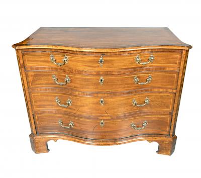 George III Mahogany Serpentine Chest Of Drawers