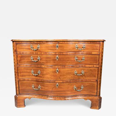 George III Mahogany Serpentine Chest Of Drawers