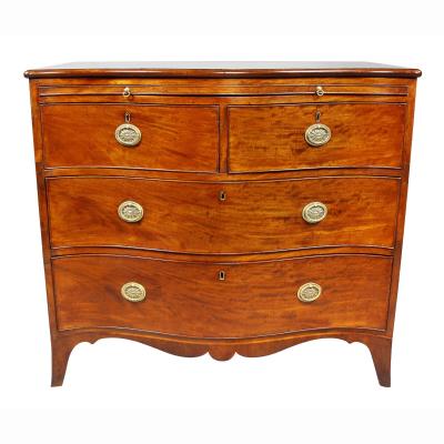 George III Mahogany Serpentine Chest of Drawers