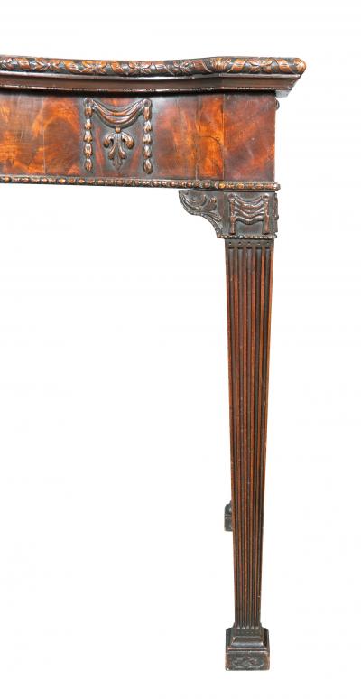 George III Mahogany Serpentine Serving Table