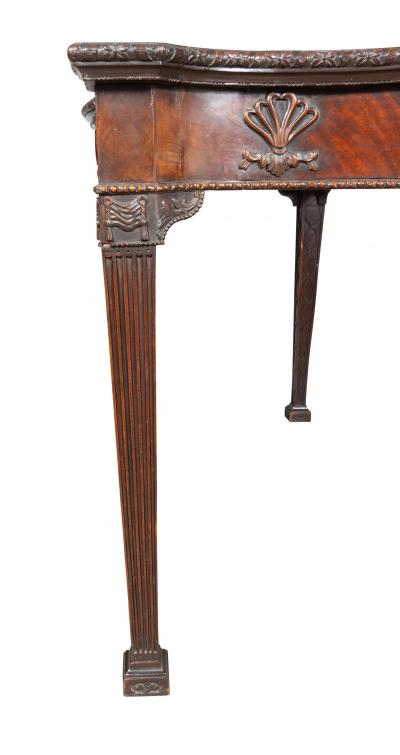 George III Mahogany Serpentine Serving Table