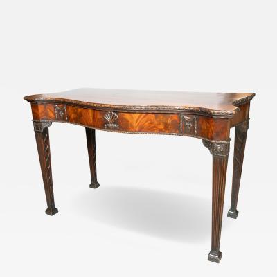 George III Mahogany Serpentine Serving Table